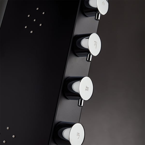 Στήλη Ντους-Υδρομασάζ Icos Astrea Black  Matt